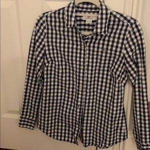 Vineyard Vines Navy Gingham Shirt